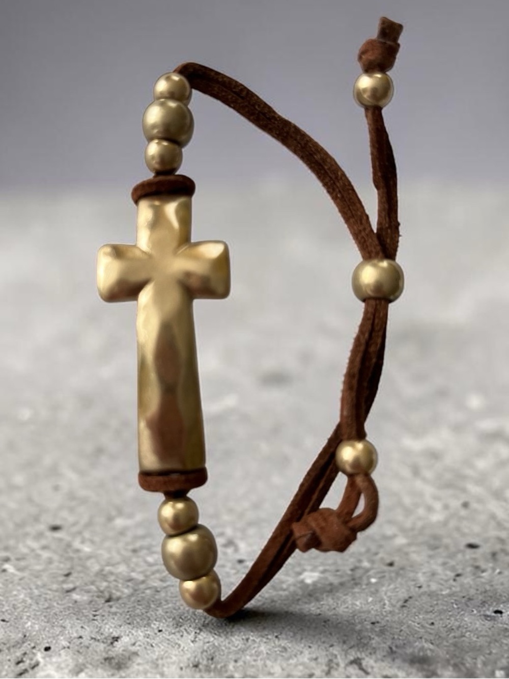 Gold Cross Bead Bracelet - Women Jewelry